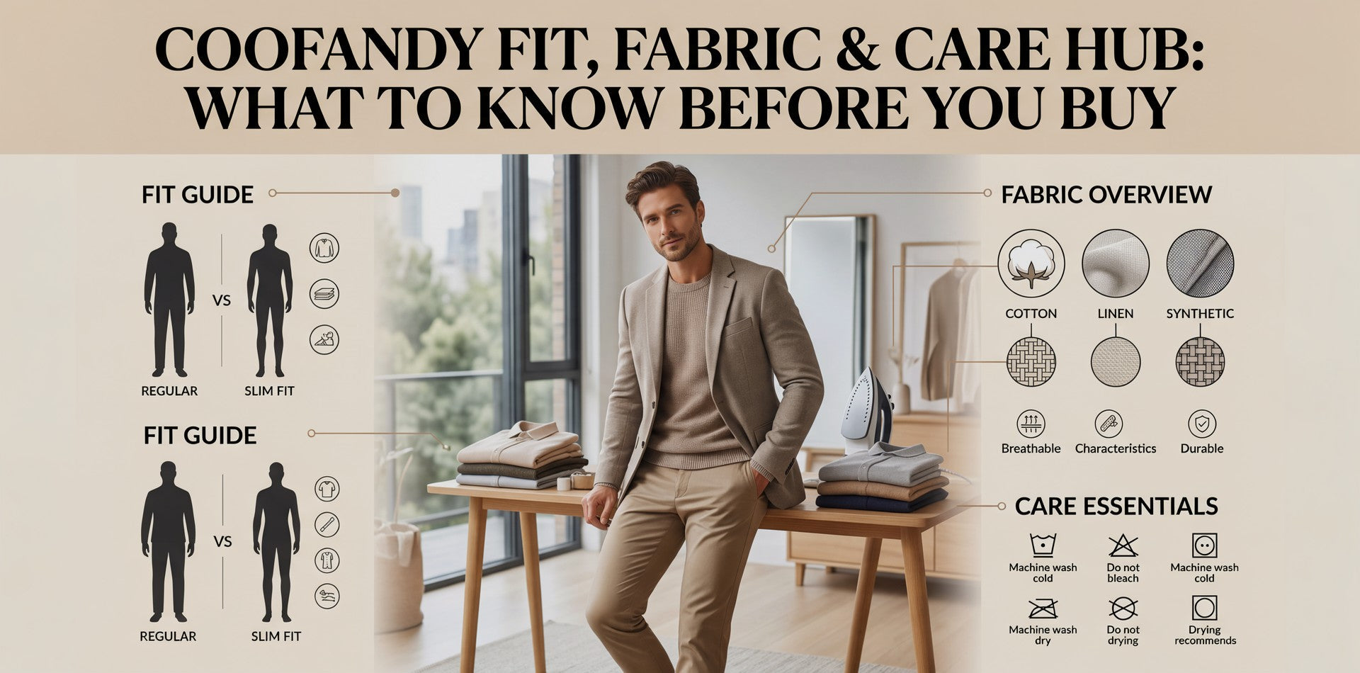 COOFANDY Fit, Fabric & Care Hub: What to Know Before You Buy