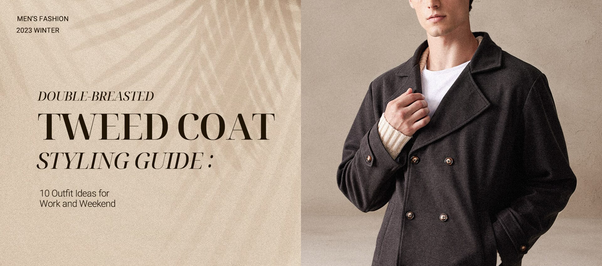 10 Outfit Ideas for Work and Weekend - 2023 Winter Double-Breasted Tweed Coat Styling Guide: