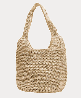 Minimalist Beach Large Woven Straw Shoulder Bag