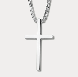 Simple Cross Pendant Chain Necklace