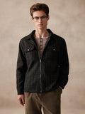 Plaid Wool-Blend Jacket Jackets coofandy 