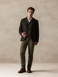 Vintage Plaid Wool Blend Blazer Jacket Jackets coofandy 