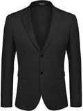 2-Piece Two Button Solid Prom Tuxedo Blazer Vest Set (US Only) Blazer COOFANDY Store 