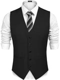 2-Piece Two Button Solid Prom Tuxedo Blazer Vest Set (US Only) Blazer COOFANDY Store 