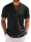 Lässiges Henley-Shirt mit Stehkragen (nur USA)