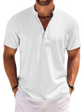 Lässiges Henley-Shirt mit Stehkragen (nur USA)