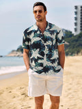 Lässiges, atmungsaktives Hawaii-Henley-Shirt (nur USA)