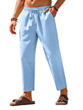 Casual Linen Blend Summer Trousers (US Only)