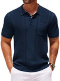 Casual Textured Knit Polo Shirt (US Only)