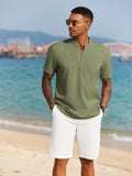 Lässiges Henley-Shirt mit Stehkragen (nur USA)