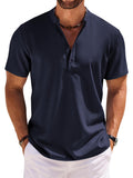 Lässiges Henley-Shirt mit Stehkragen (nur USA)