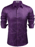 Modern Silk Stain Dress Shirts (US Only) Shirts & Polos coofandy Purple S 