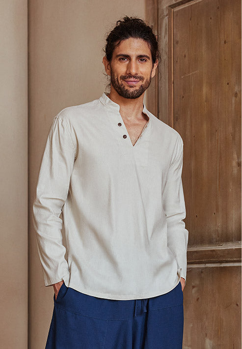Casual Linen Blend Shirt