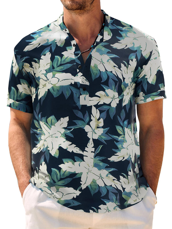 Lässiges, atmungsaktives Hawaii-Henley-Shirt (nur USA)