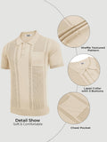 Casual Textured Knit Polo Shirt (US Only)