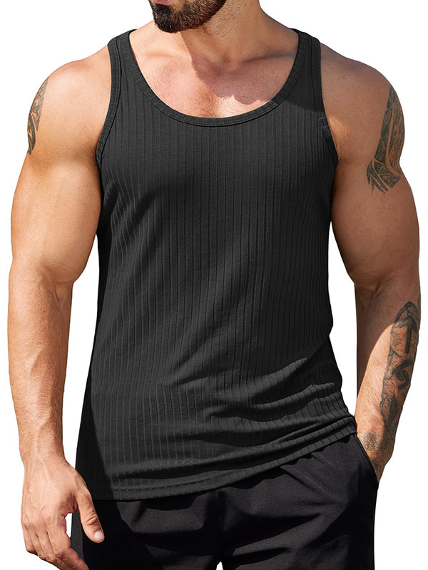 Gym Muscle Ribbed Knit Tank Top (US Only)