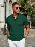 Ribbed Knit Textured Polo Shirt (US Only)