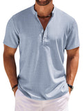 Lässiges Henley-Shirt mit Stehkragen (nur USA)