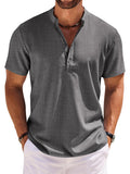 Lässiges Henley-Shirt mit Stehkragen (nur USA)