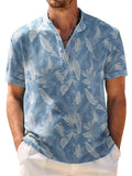 Lässiges, atmungsaktives Hawaii-Henley-Shirt (nur USA)