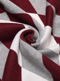 Casual Elastic Knit Pullover Argyle Vest (US Only)