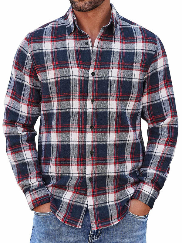 Casual Button Down Plaid Flannel Shirt (US Only)