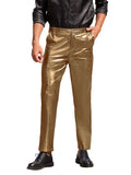 Stylish Metallic Shiny Pants Pants coofandy 