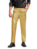 Stylish Metallic Shiny Pants Pants coofandy 