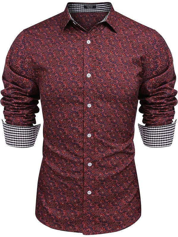 Floral Button Down Flower Printed Shirt (US Only) Shirts Coofandy&