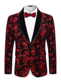 Floral Wedding Blazer (US Only) Blazer coofandy Red S 