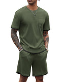 Athletic Gym Short Sleeve Sport Set (Us Only) Sports Set Coofandy&