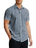 Classic Pure Cotton Button Up Shirt (US Only) Shirts coofandy Navy Blue S 