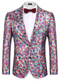 Stylish Metallic Blazer Jacket (US Only) Blazer coofandy Colored Leaf S 