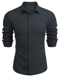Casual Regular Fit Dress Shirt (US Only) Shirts coofandy Navy Blue S 