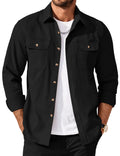 Casual Workwear Long Sleeve Button Up Shirt Jacket  (US Only)