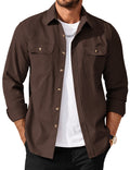 Casual Workwear Long Sleeve Button Up Shirt Jacket  (US Only)
