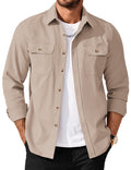 Casual Workwear Long Sleeve Button Up Shirt Jacket  (US Only)