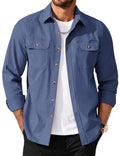 Casual Workwear Long Sleeve Button Up Shirt Jacket  (US Only)