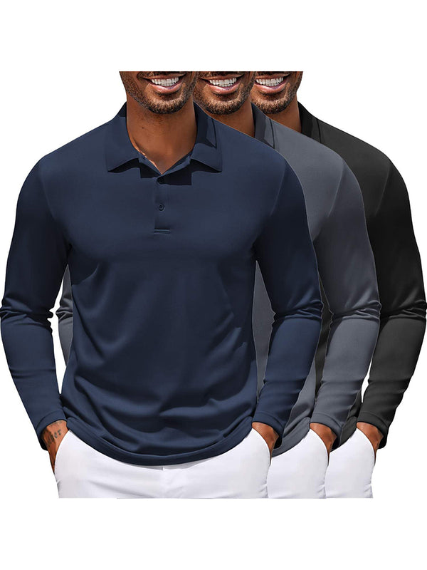 3-Pack Moisture Wicking Polo Shirt (US Only)