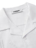 Casual Embroidered Cuban Collar Linen Blend Shirt