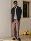 Vacation Casual Hidden Placket Linen Blend Shirt