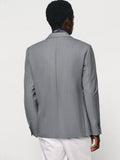 Classic Textured Sheep Wool Blend Blazer