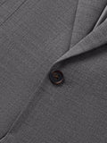 Tailored Fully-Lined Peak-Lapel Wool Blend Blazer