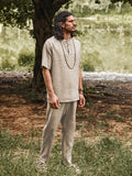 Eco-friendly 100% Linen Shirt Set Sets coofandystore 