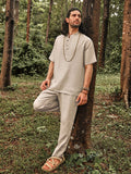 Eco-friendly 100% Linen Shirt Set Sets coofandystore 