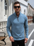 Quarter Zip Knit Fleece Pullover Sweater (US Only)