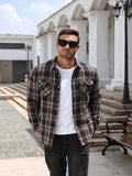 Sherpa Lined Flannel Plaid Shirt Jacket (US Only)