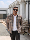 Sherpa Lined Flannel Plaid Shirt Jacket (US Only)