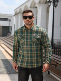 Sherpa Lined Flannel Plaid Shirt Jacket (US Only)