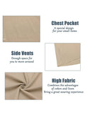Linen Henley Long Sleeve Shirts with Pocket (US Only) Shirts Coofandy&